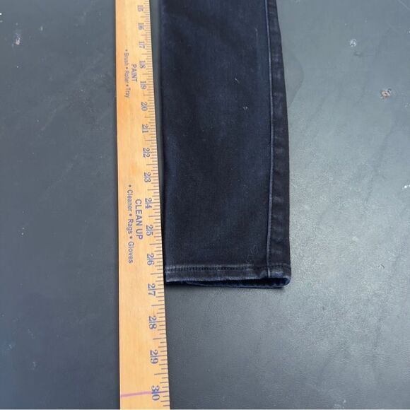 Abercrombie and Fitch High Rise Super Skinny Ankle Distressed Black Jeans 0687 - Picture 13 of 14